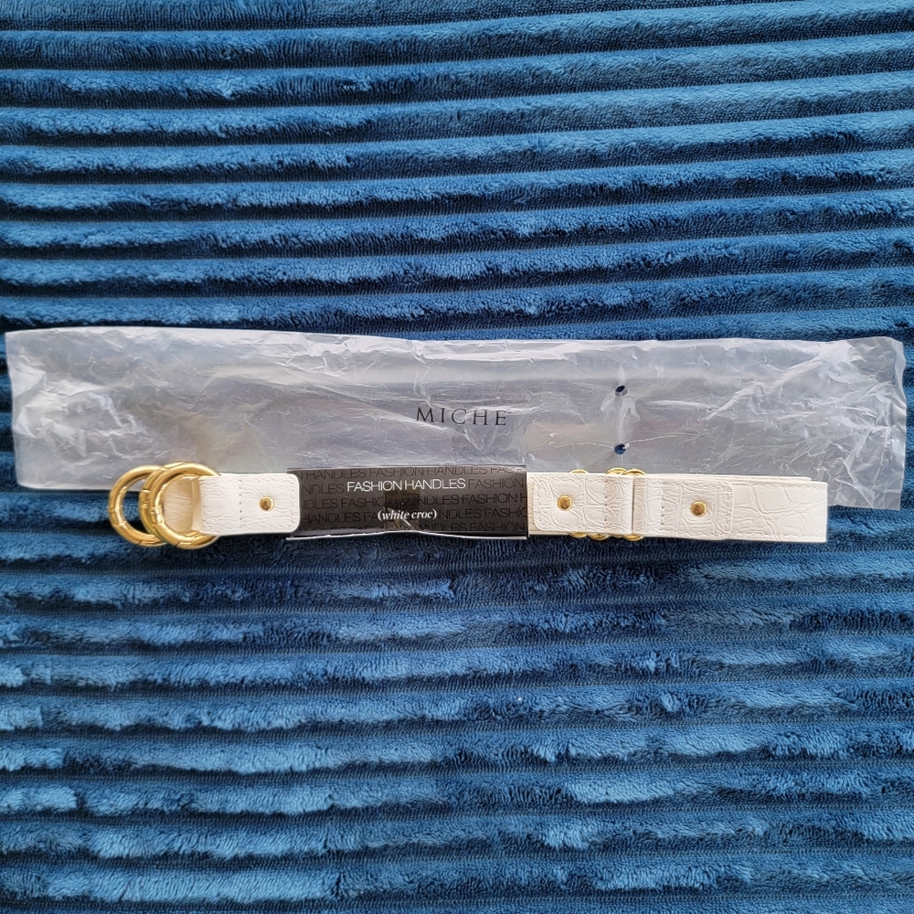 Miche White Croc Handles